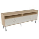 Linhares Tv Stand - Oak/ Off White