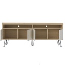 Linhares Tv Stand - Oak/ Off White