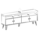 Linhares Tv Stand - Oak/ Off White