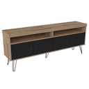 Linhares Tv Stand - Rustic/ Black