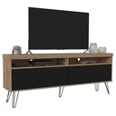 Linhares Tv Stand - Rustic/ Black