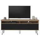 Linhares Tv Stand - Rustic/ Black