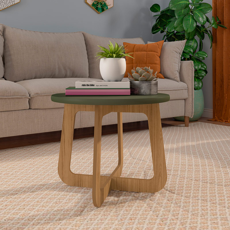 Mesquita Coffee Table - Mint/ Oak