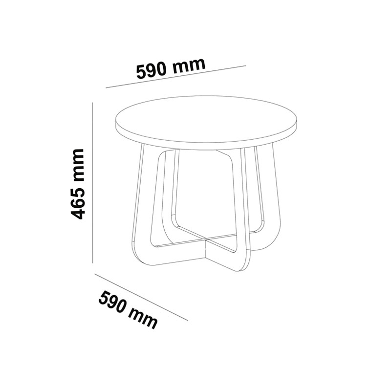 Mesquita Coffee Table - Off White/ Cedar