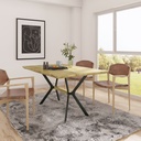 Idiya Fresno Dining Table with Metal Legs