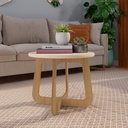 Mesquita Coffee Table - Off White/ Oak