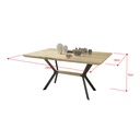 Idiya Fresno Dining Table with Metal Legs