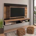 Mogi Tv Wall Panel - Rustic/ Black