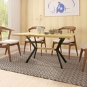 Idiya Fresno Dining Table with Metal Legs