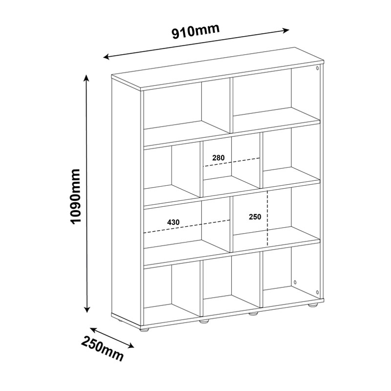 Pinhais Bookcase - Yellow  