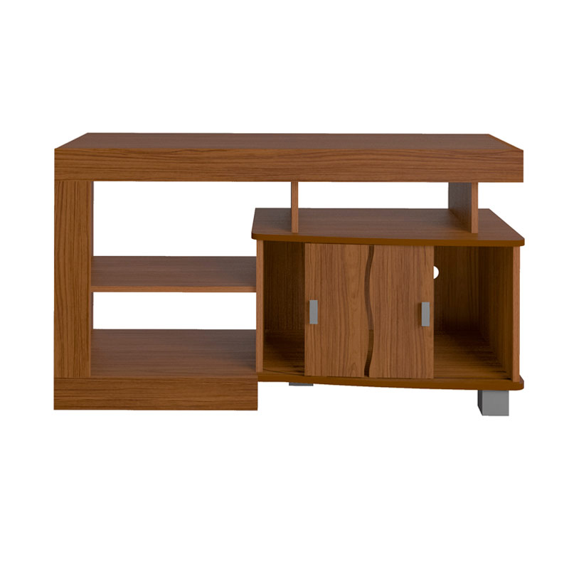 Pocos Tv Stand - Cedar-Cedar/ Off White