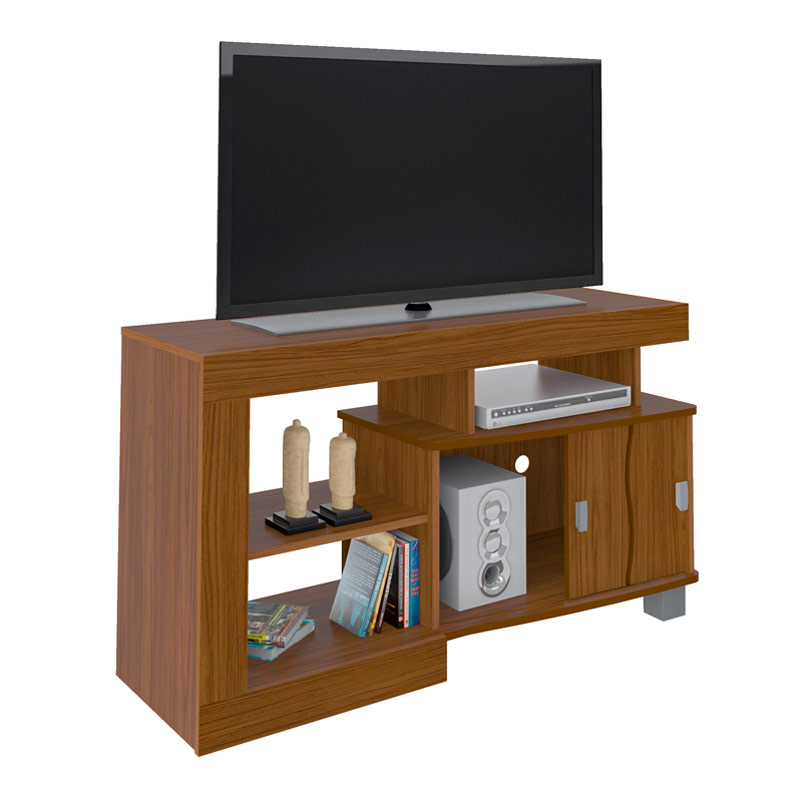 Pocos Tv Stand - Cedar-Cedar/ Off White