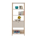 Pouso Bookcase - Off White/ Oak 