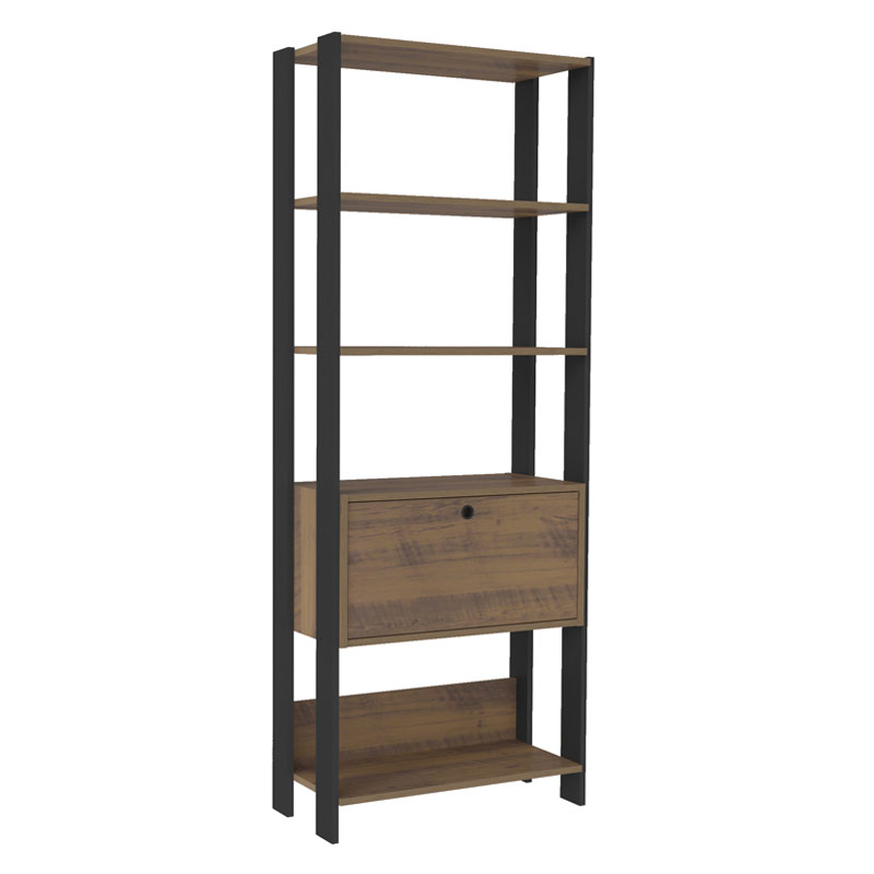 Pouso Bookcase - Pine/ Black