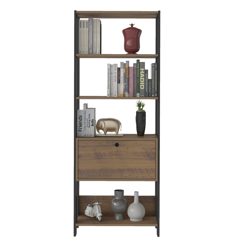 Pouso Bookcase - Pine/ Black