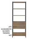 Pouso Bookcase - Pine/ Black