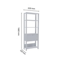 Pouso Bookcase - White