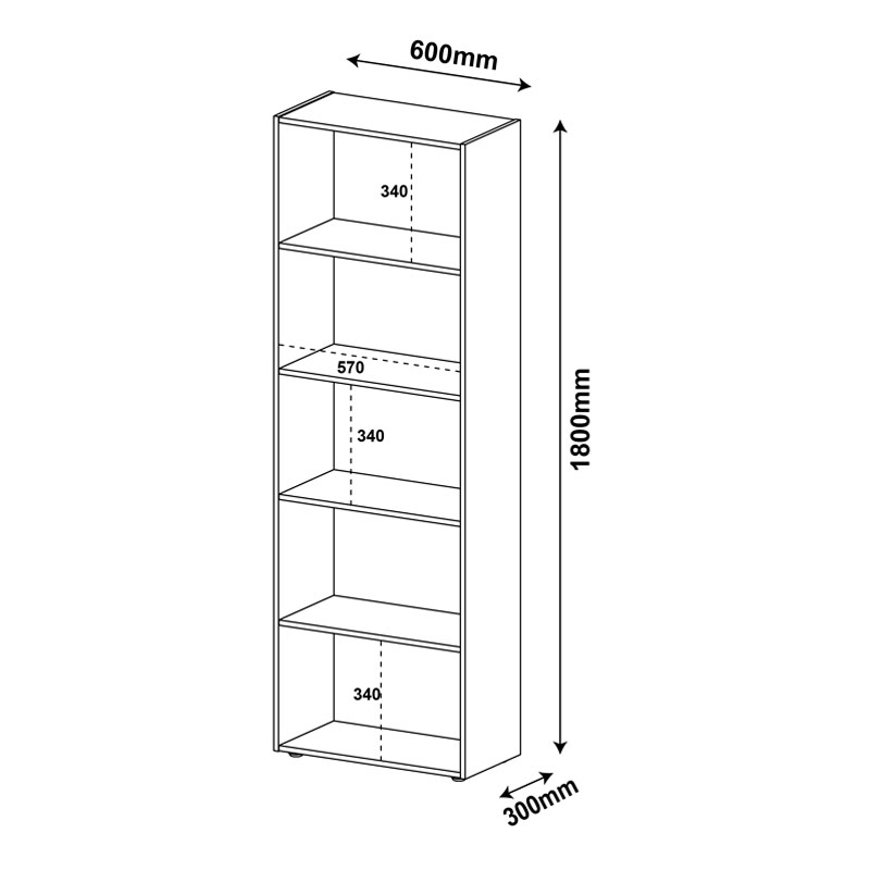 Queimados Bookcase - Cinnamon