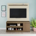 Resende Entertainment Center - Off White/ Slatted Pine