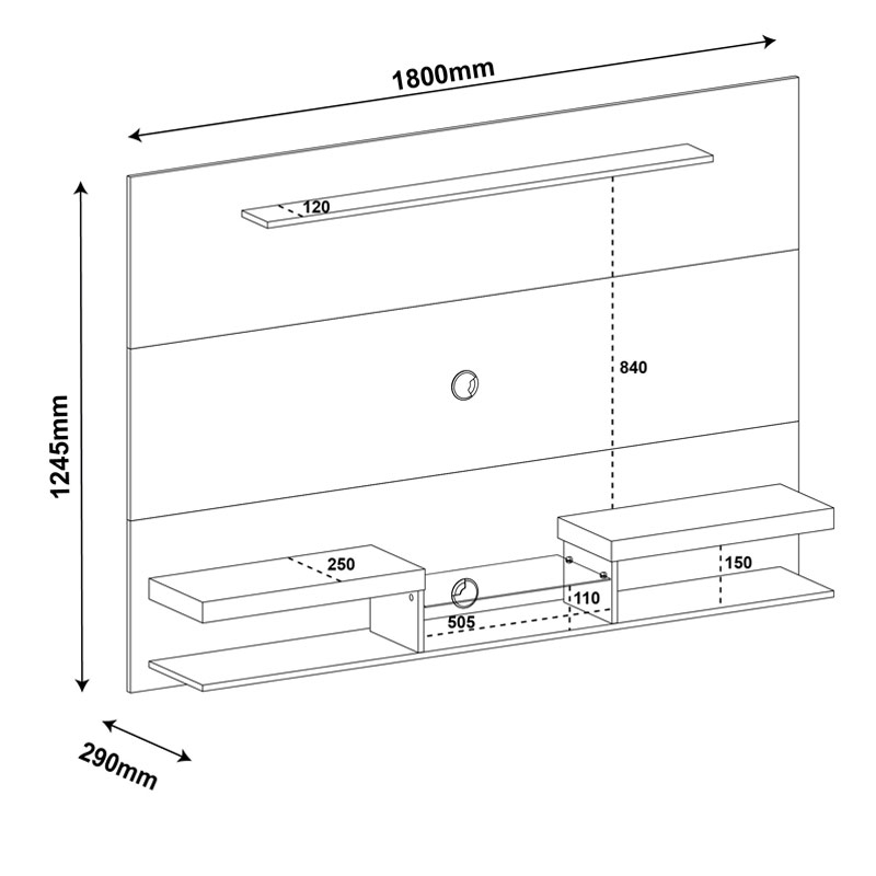 Rio Tv Wall Panel - Cinnamon