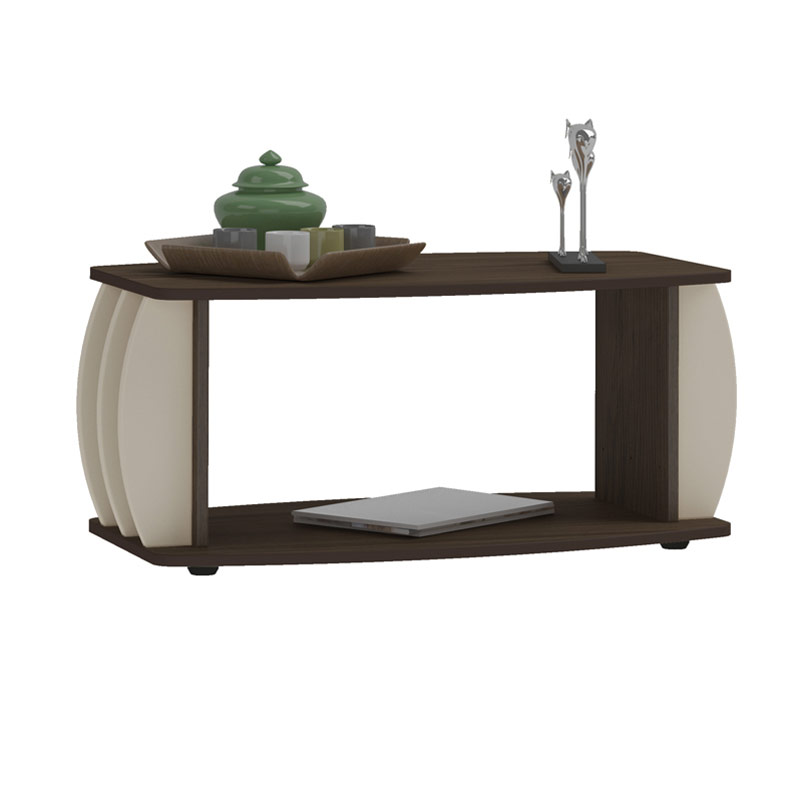 Rocha Preto Coffee Table - Walnut/ Off White