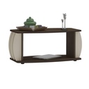 Rocha Preto Coffee Table - Walnut/ Off White