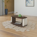 Rocha Preto Coffee Table - Walnut/ Off White