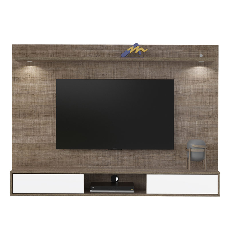 Sabara Tv Wall Panel - Cinnamon