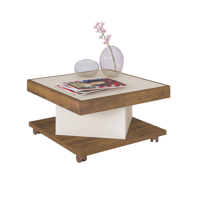 Salto Coffee Table - Pine/ Off White 