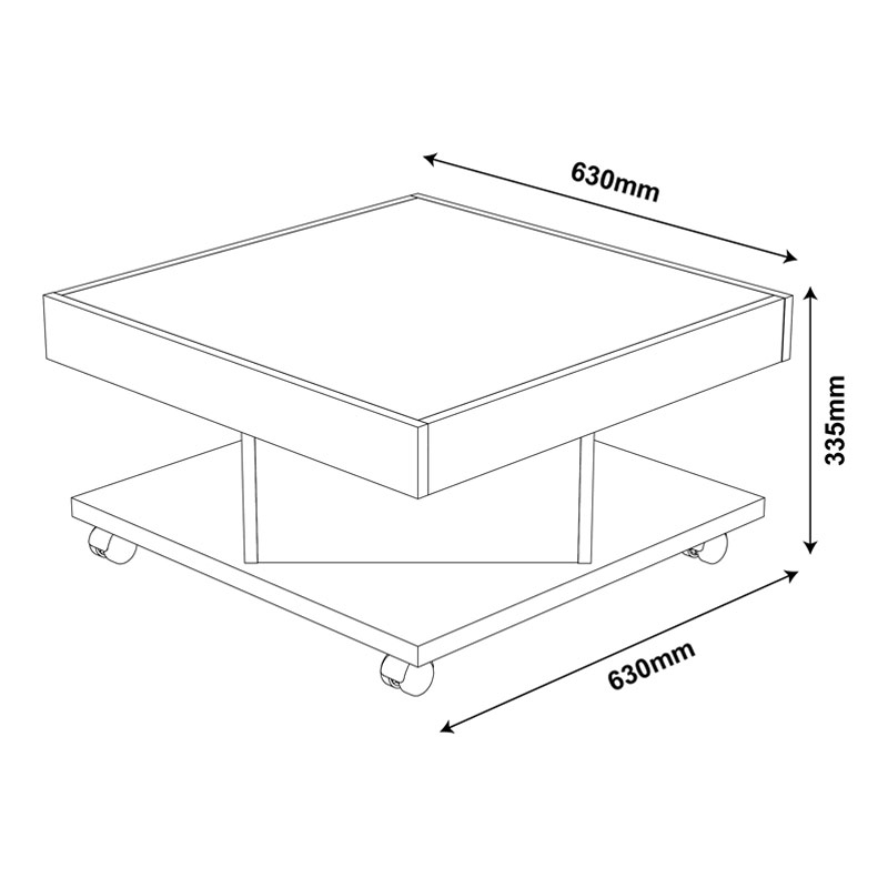 Salto Coffee Table - Pine/ Off White 