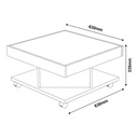 Salto Coffee Table - Pine/ Off White 