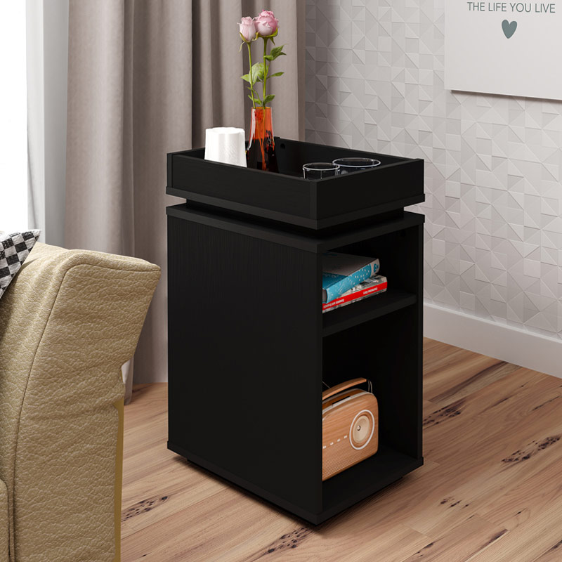 Santa End Table - Black