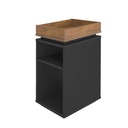 Santa End Table - Black/ Pine