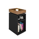 Santa End Table - Black/ Pine