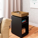 Santa End Table - Black/ Pine