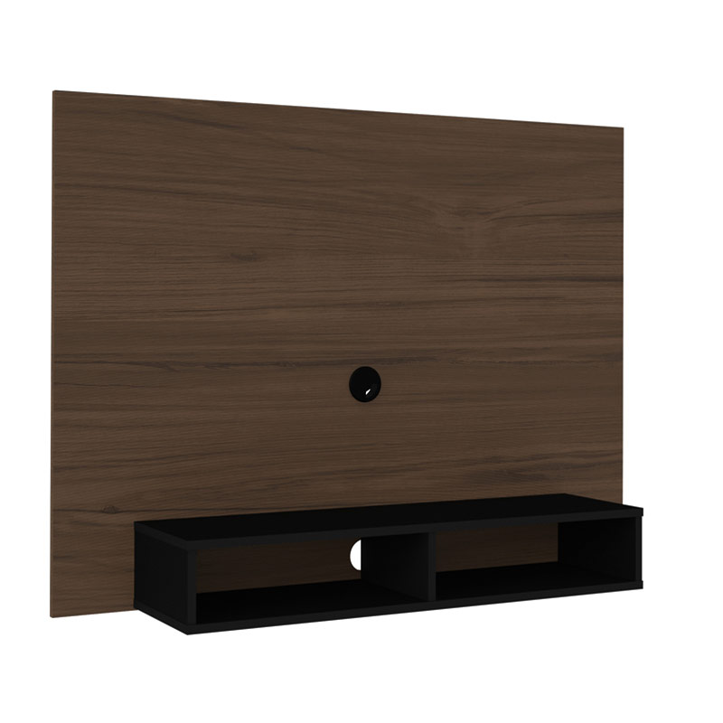 Santa Tv Wall Panel - Walnut/ Black