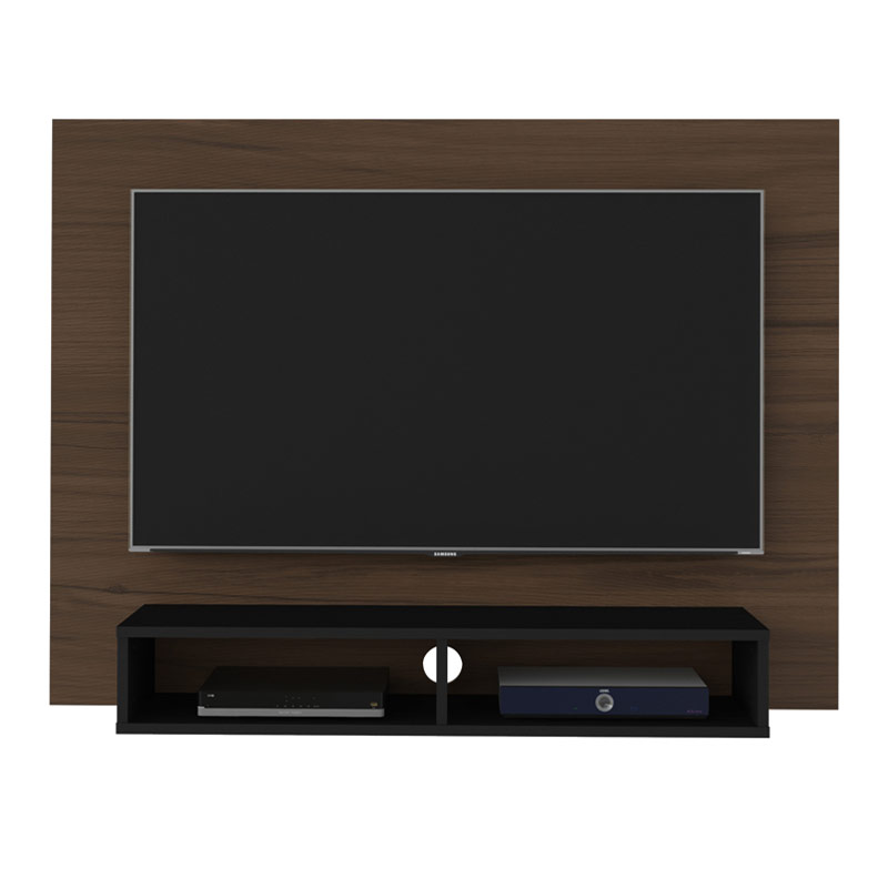 Santa Tv Wall Panel - Walnut/ Black