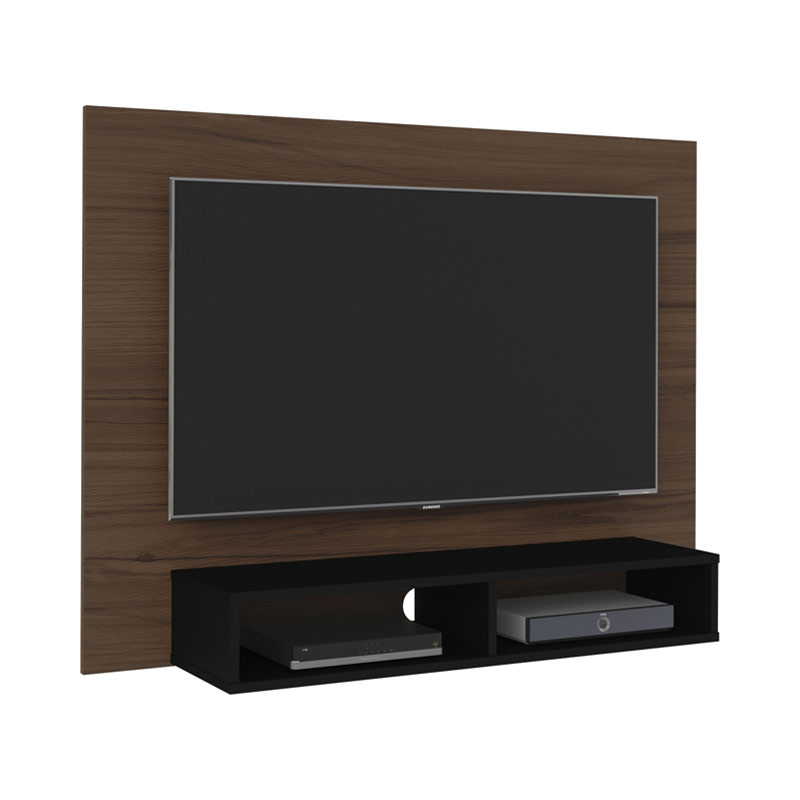 Santa Tv Wall Panel - Walnut/ Black