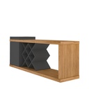 Sapucaia TV Stand Bar - Oak/ Graphite