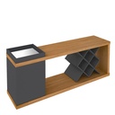 Sapucaia TV Stand Bar - Oak/ Graphite