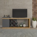 Sapucaia TV Stand Bar - Oak/ Graphite