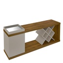 Sapucaia TV Stand Bar - Pine/ Off White