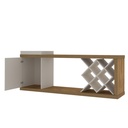 Sapucaia TV Stand Bar - Pine/ Off White