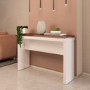 Senador Console Table - Off White/ Cedar