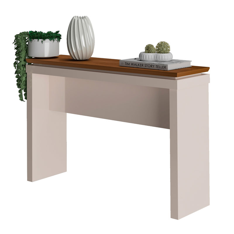 Senador Console Table - Off White/ Cedar