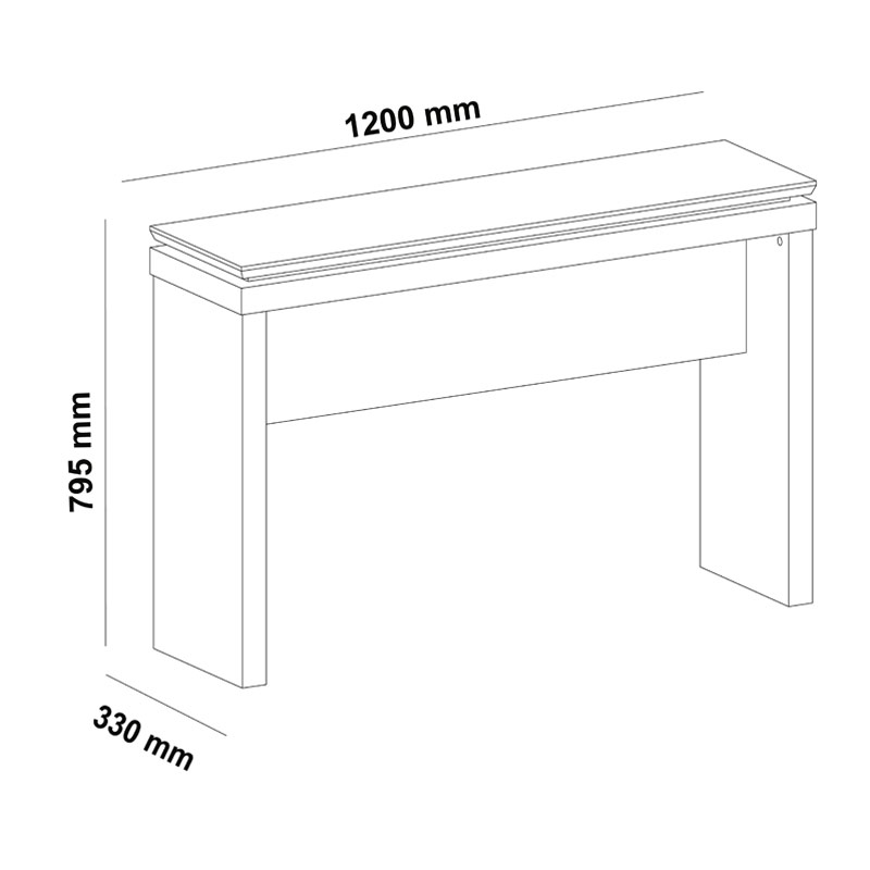 Senador Console Table - Pine/ Off White