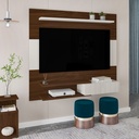 Tatui Tv Wall Panel - Walnut/ Off White