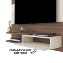 Tatui Tv Wall Panel - Walnut/ Off White