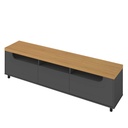 Teixeira Alegre Tv Stand - Oak/ Graphite