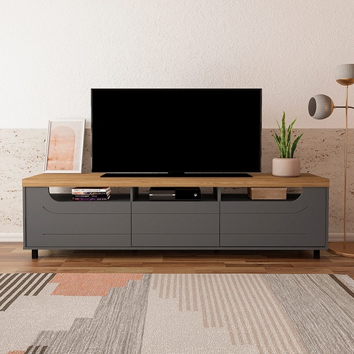 Porto Alegre Tv Stand - Oak/ Graphite